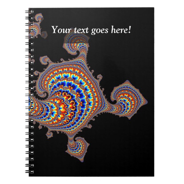 Dinozaur - Fractal Art Spiral Notebook (Front)