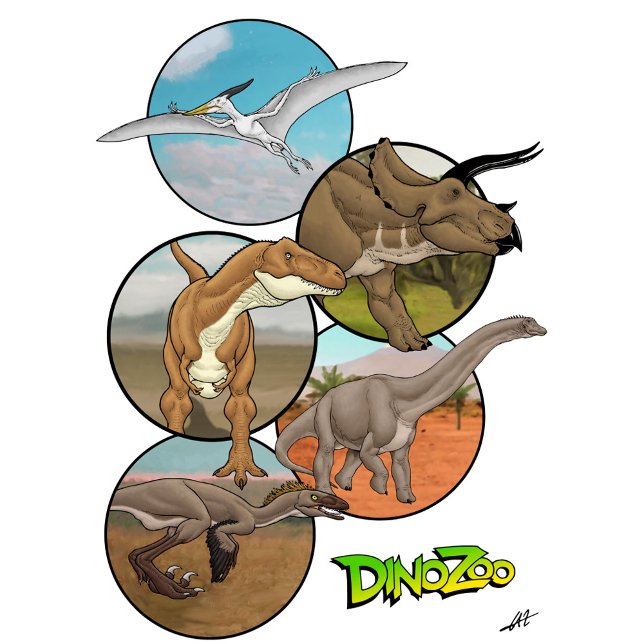 DinoZoo Dinosaur Collage T-Shirt (Creator Uploaded)