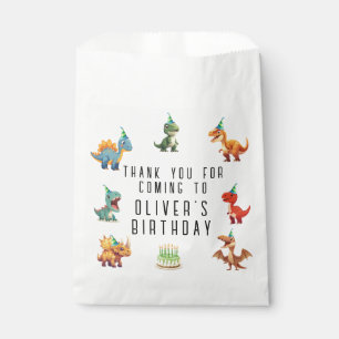 Dinsoaur birthday,watercolor t-rex, favour bag