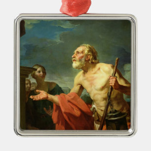 Diogenes Asking for Alms, 1767 Metal Tree Decoration