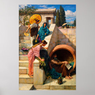 Diogenes by John William Waterhouse  Poster