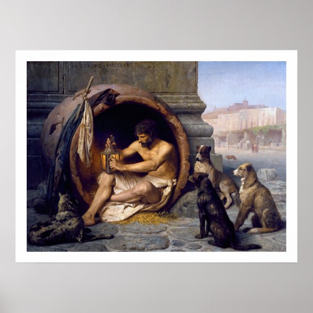 Diogenes & Dogs Poster Print by Gérôme (Front)