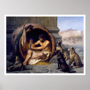 Diogenes & Dogs Poster Print by Gérôme