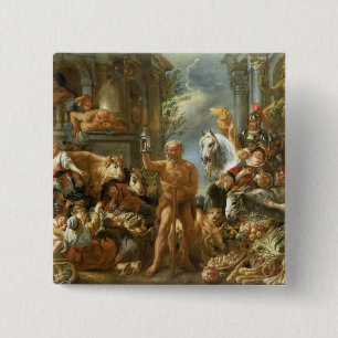 Diogenes Searching for an Honest Man, c.1650-55 (o 15 Cm Square Badge