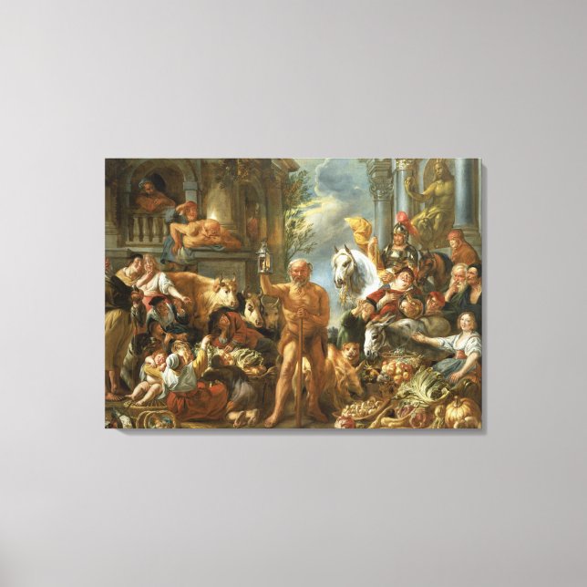 Diogenes Searching for an Honest Man, c.1650-55 (o Canvas Print (Front)