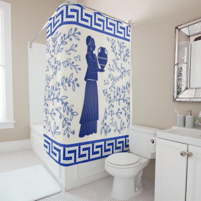 Dione Water Goddess Shower Curtain (In Situ)