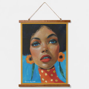 Dionne by KAB Wood Topped Wall Tapestry