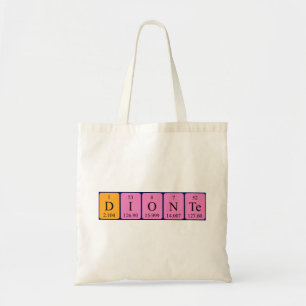 Dionte periodic table name tote bag