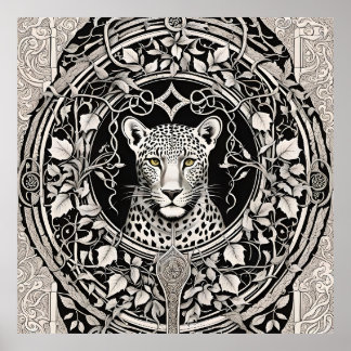 Dionysian Leopard Symbol Dionysos Bachus Bacchus Poster