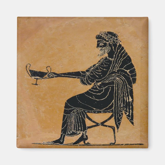Dionysus with Wine Cup Magnet (Front)