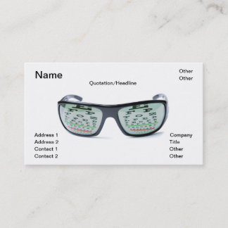 Dioptric sunglasses business card