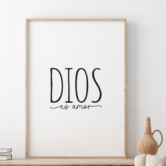 Dios es amor, Bible verse in Spanish Poster (Creator Uploaded)