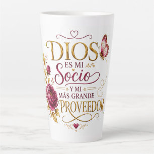 Dios es mi Socio y mi Más Grande Proveedor Spani Latte Mug