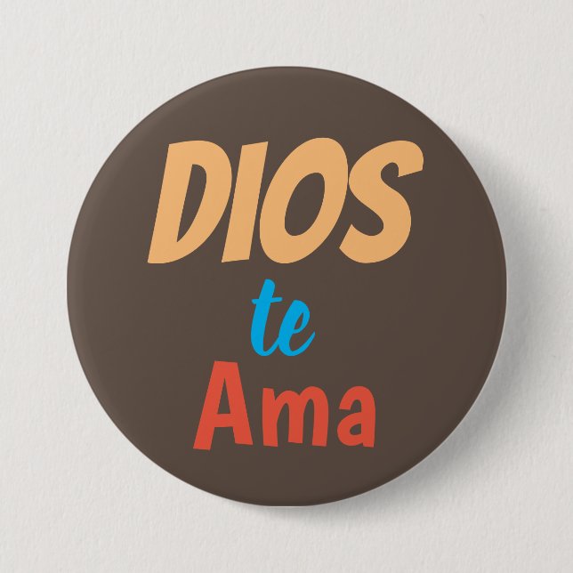 Dios te ama button (Front)