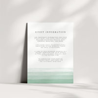 Dip Dye Guest Details Enclosure Card | Fern