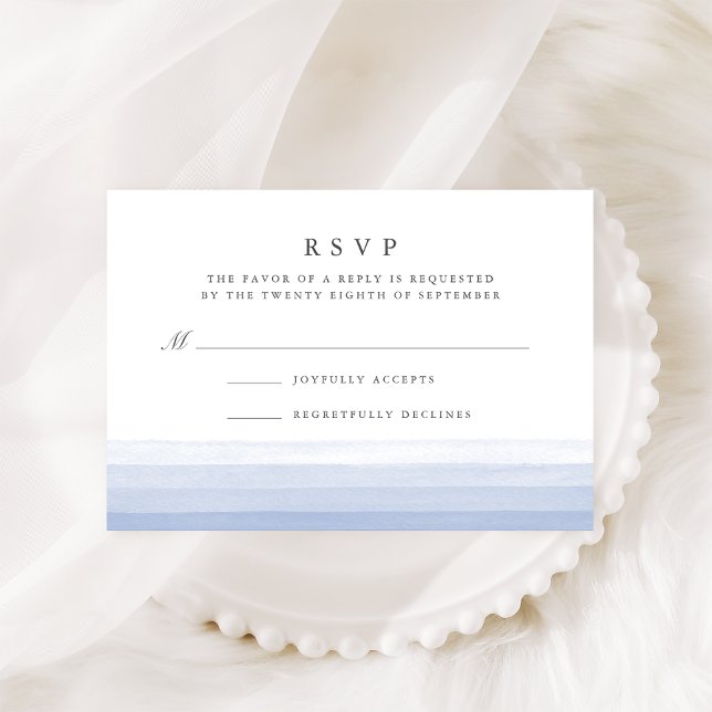 Dip Dye Watercolor RSVP Card | Amethyst (Creator Uploaded)
