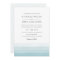 Dip Dye Watercolor Wedding Invitation | Aqua