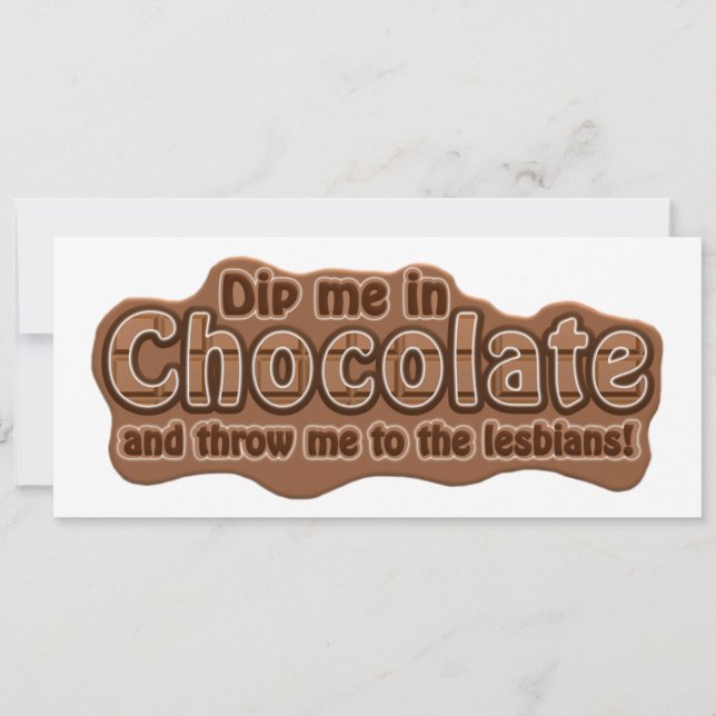 DIP ME IN CHOCOLATE invitation - customise (Front)