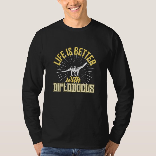 Diplodocus Dinosaur Present Cool T-Shirt (Front)