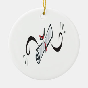 Diploma 2 ceramic tree decoration