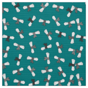 Diploma on Teal Fabric