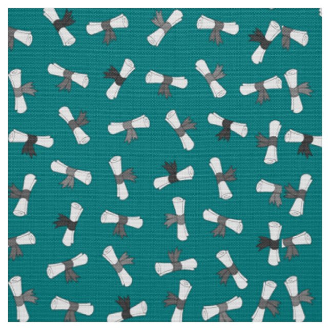 Diploma on Teal Fabric (Swatch)