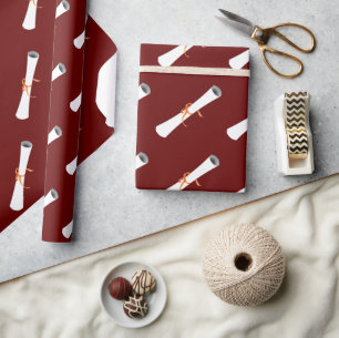 Diploma Pattern Graduation Wrapping Paper