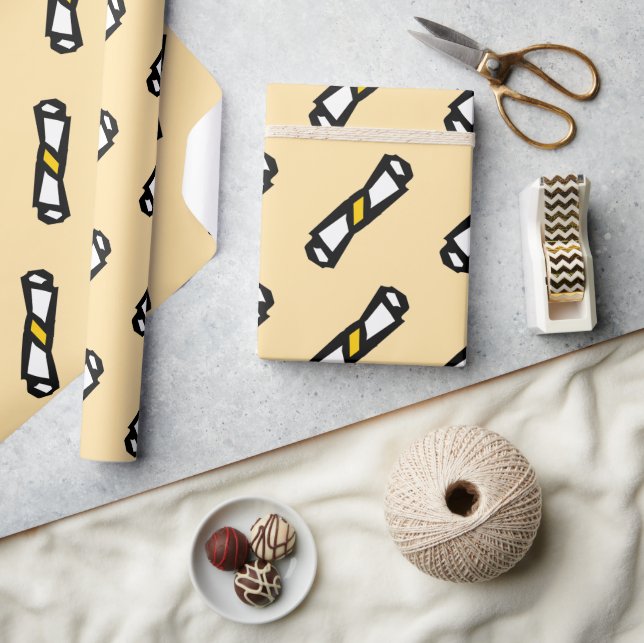 Diploma Pattern Graduation Wrapping Paper (Crafts)