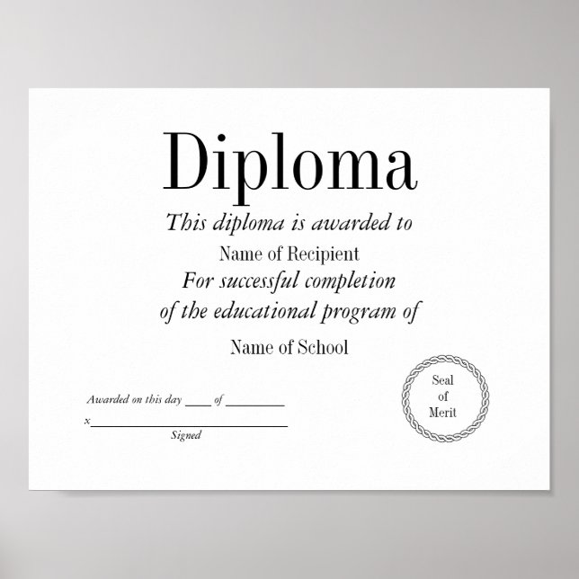 Diploma Poster (Front)