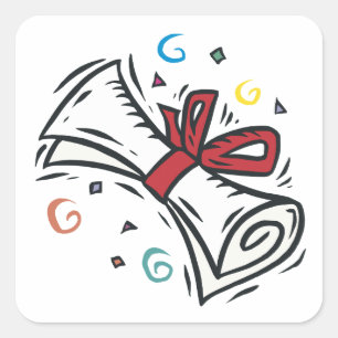 Diploma Square Sticker