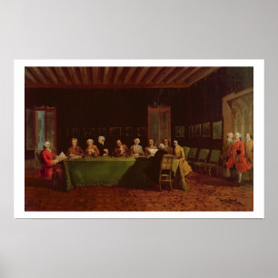 Diplomats Meeting (oil on canvas) Poster