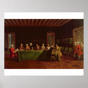 Diplomats Meeting (oil on canvas) Poster