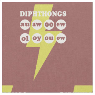 Dipthongs Learning English with phonics Fabric