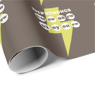 Dipthongs Learning English with phonics Wrapping Paper