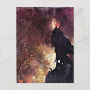 Diptych with scenes of Hell Postcard