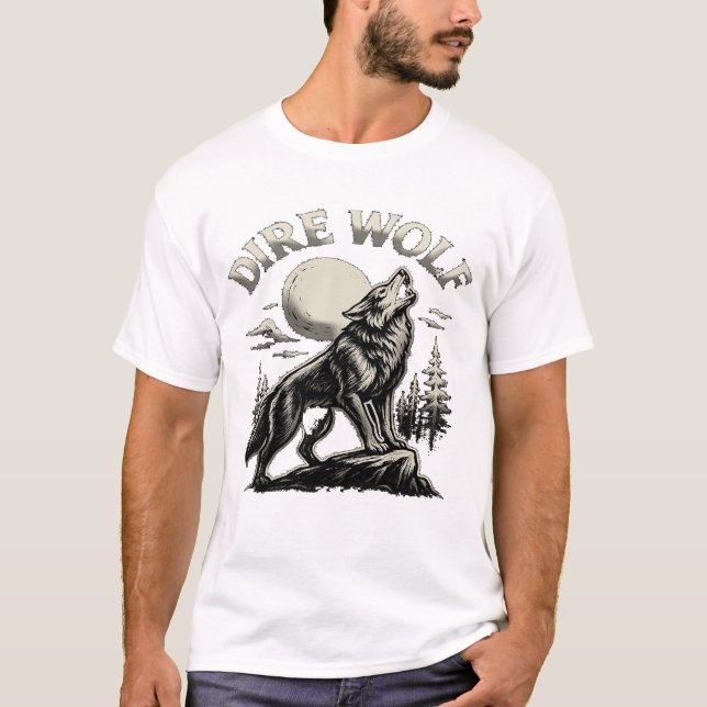 Dire Wolf – Bold Wild Nature  T-Shirt (Front)