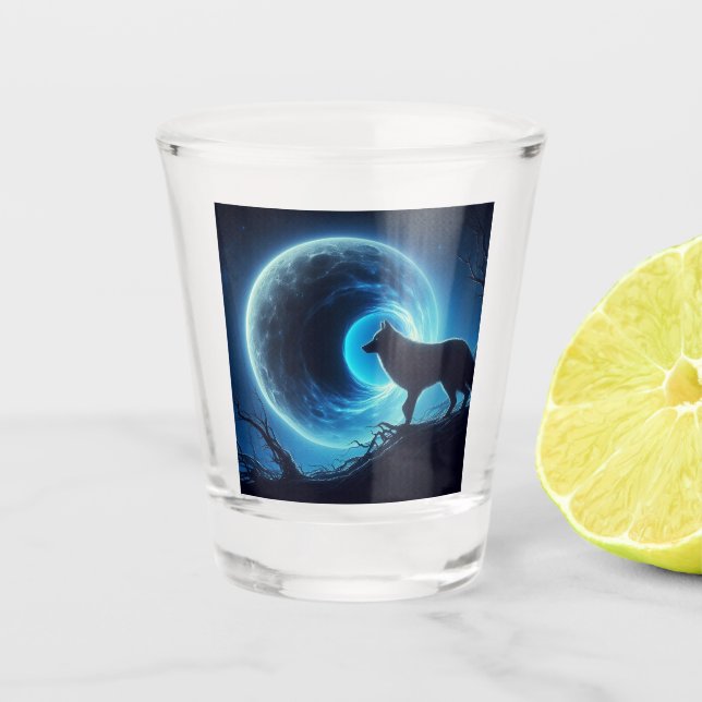 Dire Wolf wormhole  Shot Glass (Front)