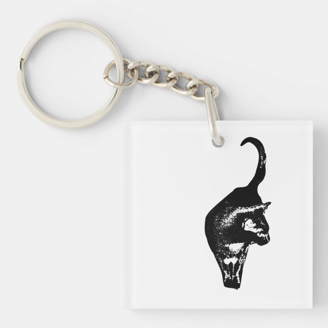 Direct Cat Charm Key Ring (Front)