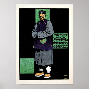 DIRECT CHINA COTTON IMPORTERS Ludwig Hohlwein Art Poster