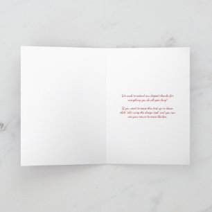 DIRECT Red Floral Stethoscope Heart Thank You Card