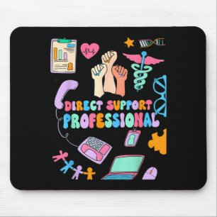 Direct Suprt Professional Social Worker Retro Soci Mouse Pad