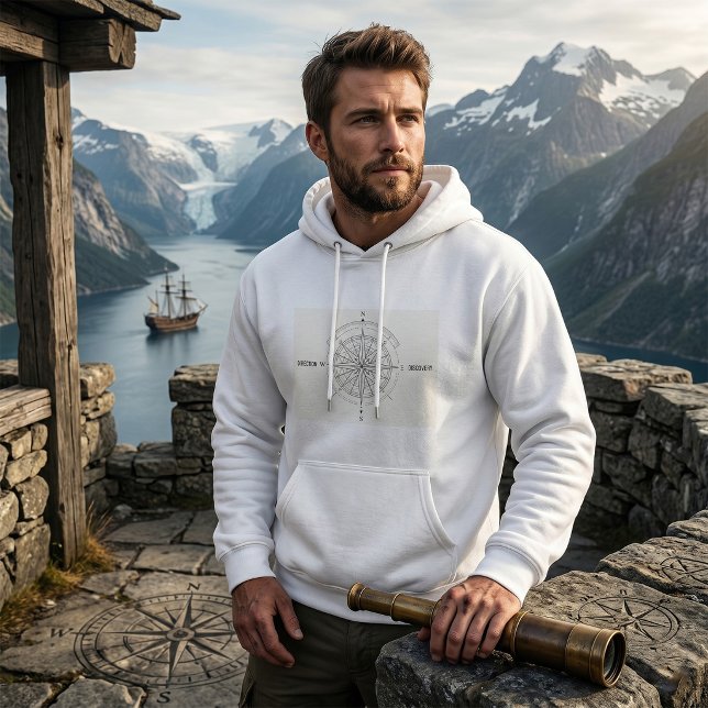 Direction Discovery Nautical Compass Rose  Hoodie (Creator Uploaded)