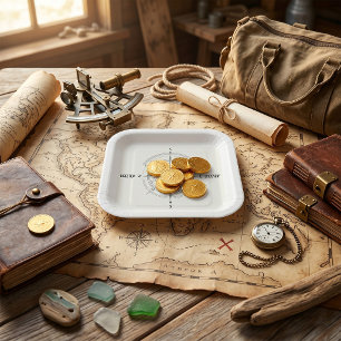 Direction Discovery Nautical Compass Rose Paper Plate