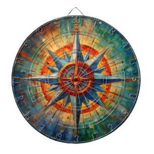 Direction in Chaos (Compass Rose) Dartboard
