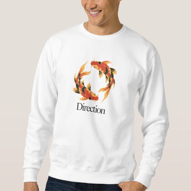 Direction – Timeless Koi Symbol of Clarity, Growth Sweatshirt (Front)