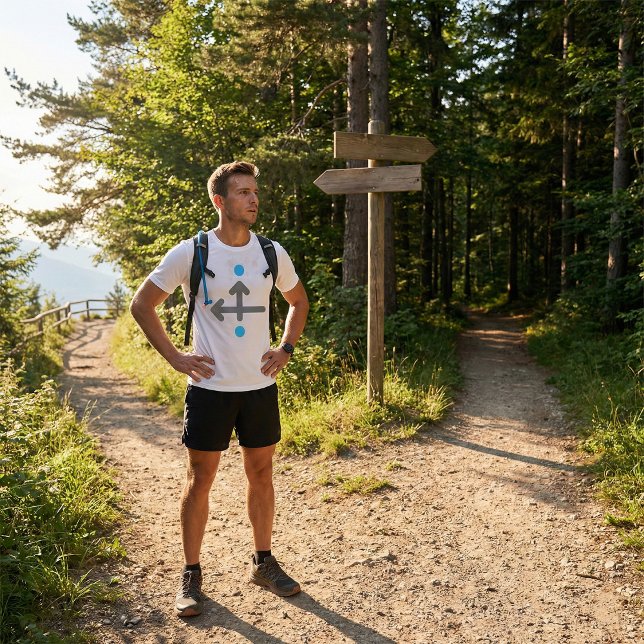 Directional Arrow Modern Minimalist Geometric  T-Shirt (Creator Uploaded)