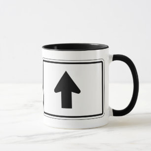 Directional Arrow Up, Traffic Sign, USA Mug