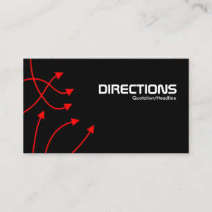 Directions - Black/White Enclosure Card