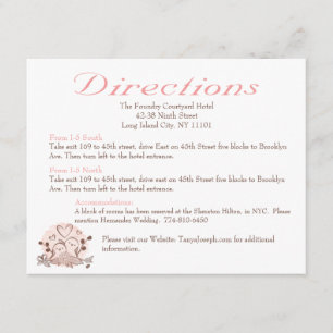 Directions Pink And Brown Lovebirds Card