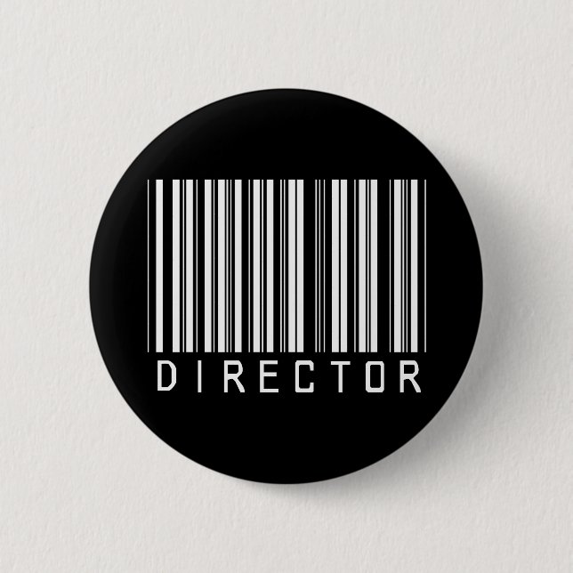 Director Bar Code 6 Cm Round Badge (Front)
